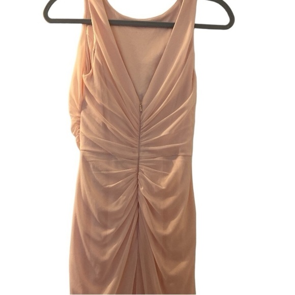 David’s gown, light blush pink, zipper, draping in front and back. Sleeveless - Picture 3 of 5